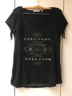 Kaporal zwart T-shirt met gesluierde achterkant en franjes -, Kaporal, Zwart, Ophalen of Verzenden, Zo goed als nieuw