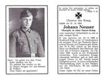 Obergefr. Panzer-Komp. Johann Neuser 21/10/1943 Kiew, Verzenden