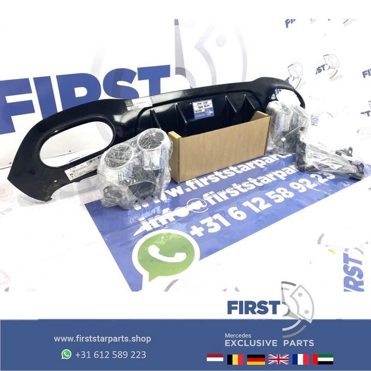 W177 A KLASSE A45s AMG ACHTERBUMPER DIFFUSER  + UITLAATSIERS, Autos : Pièces & Accessoires, Autres pièces automobiles, Mercedes-Benz