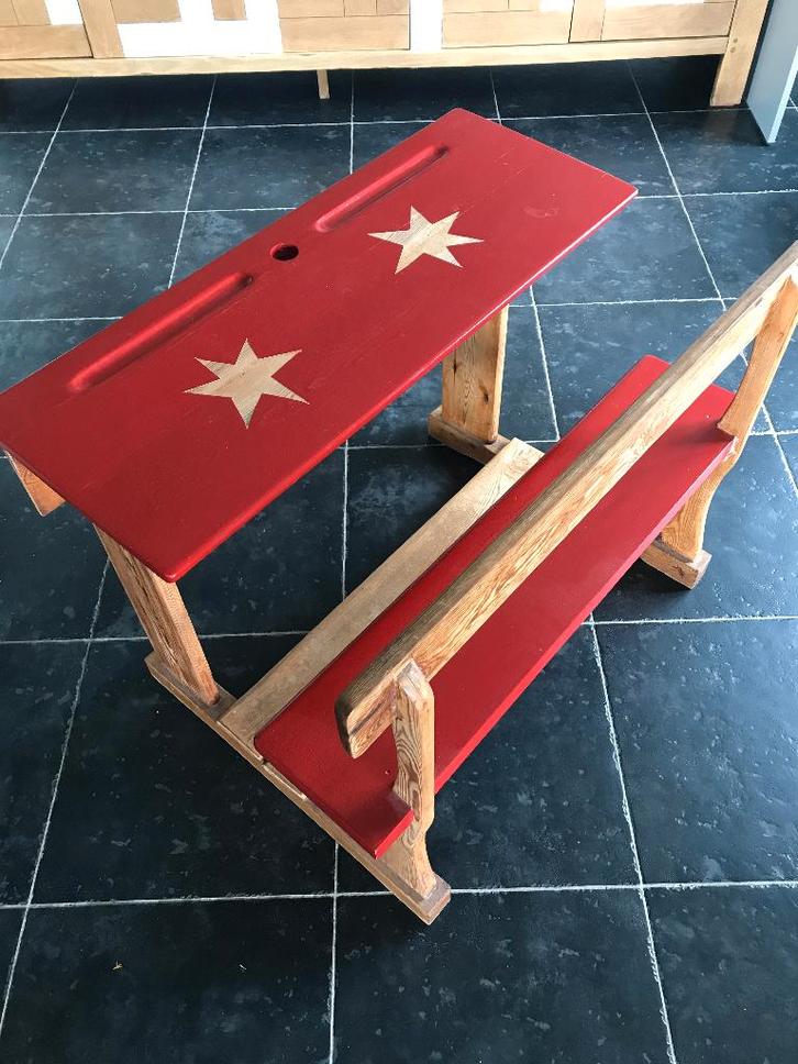 eiken schoolbank, Antiek en Kunst, Antiek | Meubels | Stoelen en Sofa's, Ophalen of Verzenden