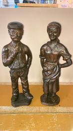 Koppel beelden in gebakken steen, Antiek en Kunst, Antiek | Brons en Koper, Ophalen