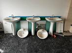 3 wastafels met poot en 2 inbouw wastafels, Ophalen, Zo goed als nieuw