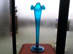 Très haut vase ancien en verre bleu turquoise, Enlèvement ou Envoi
