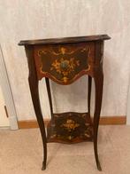 Bijzettafeltje/kastje inleghout, Antiek en Kunst, Ophalen