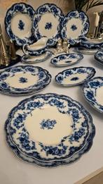 Servies FLOW BLUE GRINDLEY FLORIDA, Antiek en Kunst, Antiek | Servies los, Ophalen