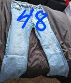 dames jeansbroek maat 48 met brede pijpen licht blauw, Gedragen, Lang, Blauw, Maat 46/48 (XL) of groter
