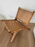 Rieten fauteuil naturel, Huis en Inrichting, Fauteuils, Ophalen, Zo goed als nieuw