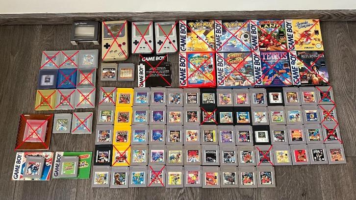 Nintendo Gameboy - 56 Games + Accessoires, Games en Spelcomputers, Spelcomputers | Nintendo Game Boy, Gebruikt, Met games, Ophalen of Verzenden
