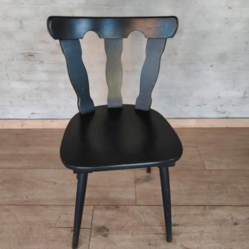 Zwarte houten cafestoelen (18st), Huis en Inrichting, Ophalen of Verzenden, Gebruikt