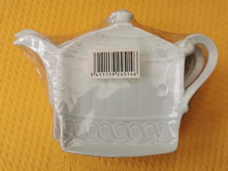 Theepotje uitlekbakje theezakje thee porselein, Huis en Inrichting, Keuken | Servies, Nieuw, Overige typen, Effen, Porselein, Ophalen of Verzenden