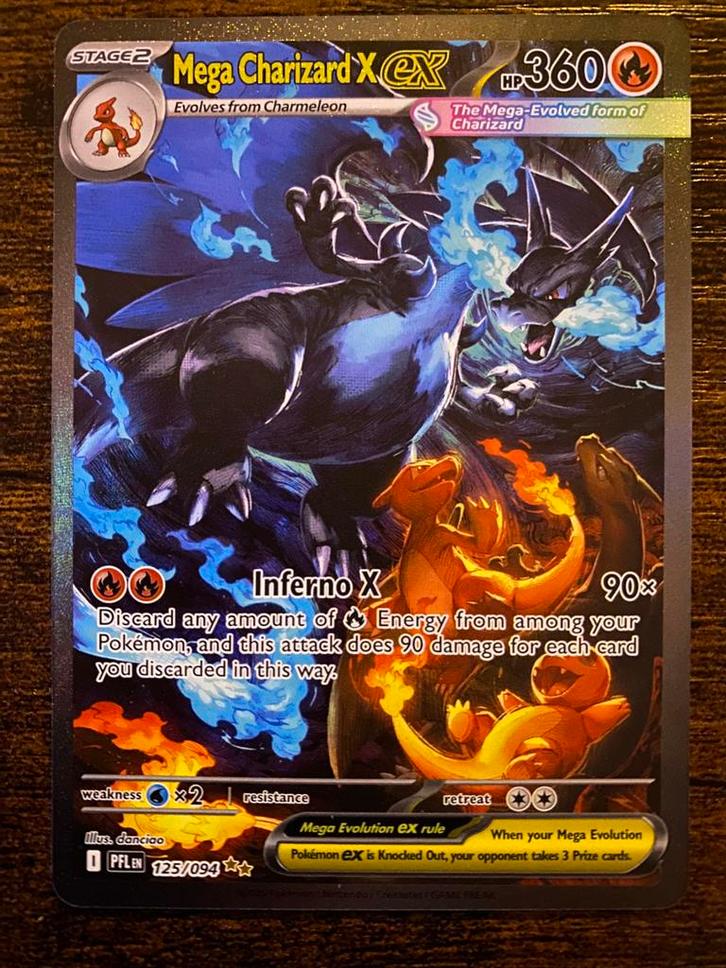 Mega Charizard X EX, Hobby en Vrije tijd, Verzamelkaartspellen | Pokémon, Zo goed als nieuw, Ophalen