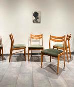 5 houten vintage stoelen, Ophalen, Gebruikt