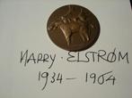 HARRY ELSTROM 1906-1993 bronzen medaille brons eland penning, Antiek en Kunst, Kunst | Beelden en Houtsnijwerken, Ophalen of Verzenden