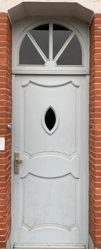 Stevige voordeur met raampartij bovenaan, Doe-het-zelf en Bouw, Ophalen, Gebruikt, 80 tot 100 cm, Buitendeur
