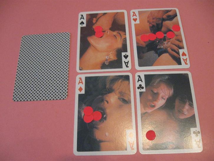 4 Azen van kaartspel - speelkaarten erotiek 18+ (231), Verzamelen, Speelkaarten, Jokers en Kwartetten, Zo goed als nieuw, Speelkaart(en)