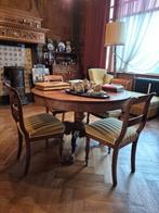 Antieke ronde tafel biedermeier, Huis en Inrichting, Tafels | Eettafels, Ophalen, Gebruikt