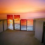 Ensemble de quatre cadres d'art mural coucher de soleil, Ophalen, Gebruikt, Minder dan 50 cm