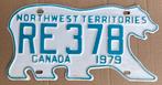 Nummerplaat NWT ijsbeer CANADA plaque d'immatriculation, Verzamelen, Ophalen of Verzenden, Zo goed als nieuw