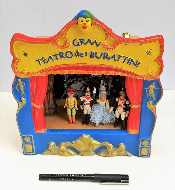Fantasy Pinocchio theater Buratinni Commedia Arte, Verzamelen, Poppenhuizen en Toebehoren, Nieuw, Poppenhuis, Ophalen of Verzenden