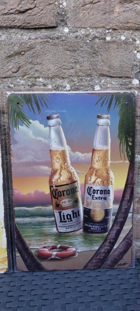 Reclamebord Corona Cerveza (nr 14), Verzamelen, Biermerken, Nieuw, Reclamebord, Plaat of Schild, Overige merken, Ophalen of Verzenden