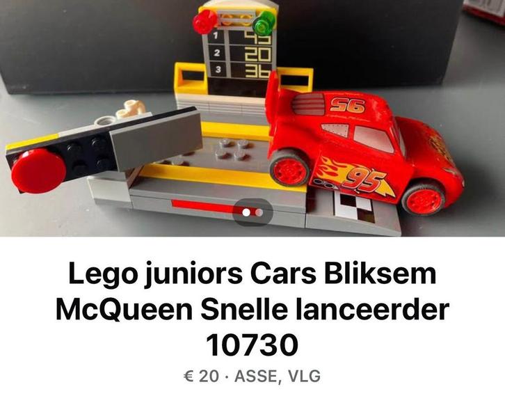 Lego Juniors Cars Bliksem McQueen, Kinderen en Baby's, Speelgoed |Speelgoedvoertuigen, Zo goed als nieuw, Ophalen of Verzenden