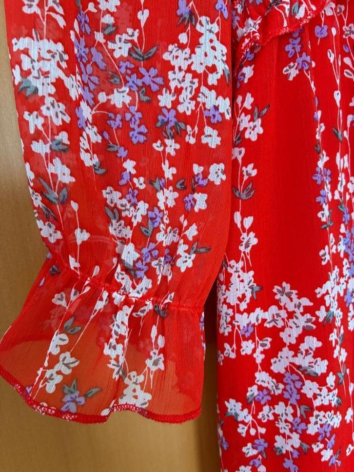 Robe mi-longue / midi manches longues Shein - T.S/36 - rouge, Kleding | Dames, Jurken, Zo goed als nieuw, Maat 36 (S), Rood, Onder de knie