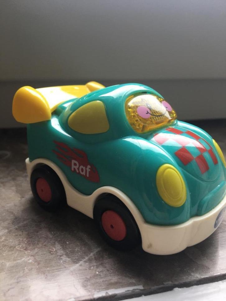 Race auto v-tech met klank, tekst en licht., Kinderen en Baby's, Speelgoed | Vtech, Zo goed als nieuw, 6 maanden tot 2 jaar, Ophalen of Verzenden
