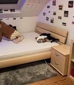 Bed twijfelaar 140x200, Huis en Inrichting, Ophalen, Gebruikt, Beige, 140 cm