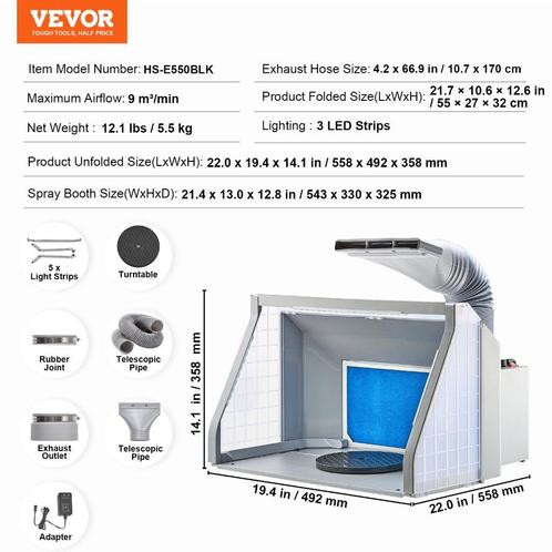 spuitcabine voor modelbouw vevor, Hobby en Vrije tijd, Modelbouw | Overige, Nieuw, 1:32 tot 1:50, Ophalen