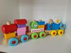 Houten trein Woezel & Pip met bouwblokken, Ophalen of Verzenden, Zo goed als nieuw