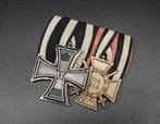Medaillebar: IJzeren Kruis 2e Klasse (1914) & Ehrenkreuz, Verzamelen, Ophalen of Verzenden, Landmacht, Lintje, Medaille of Wings