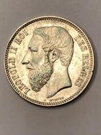 Munt zilver België 2 FR Leopold II jaartal 1868 zeldzaam !!, Zilver, Ophalen of Verzenden, Losse munt, Zilver