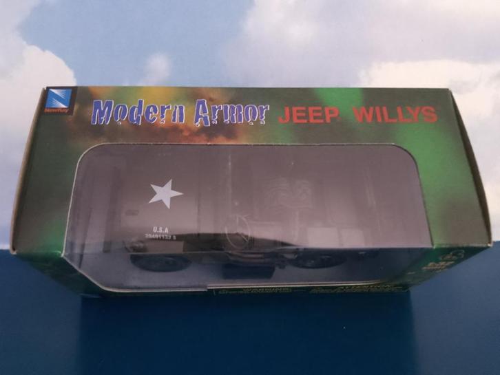 Jeep 4x4 WILLYS Militaire US ARMY WWII NEW RAY Neuve + Boite, Hobby en Vrije tijd, Modelauto's | 1:32, Nieuw, Auto, Universal Hobbies