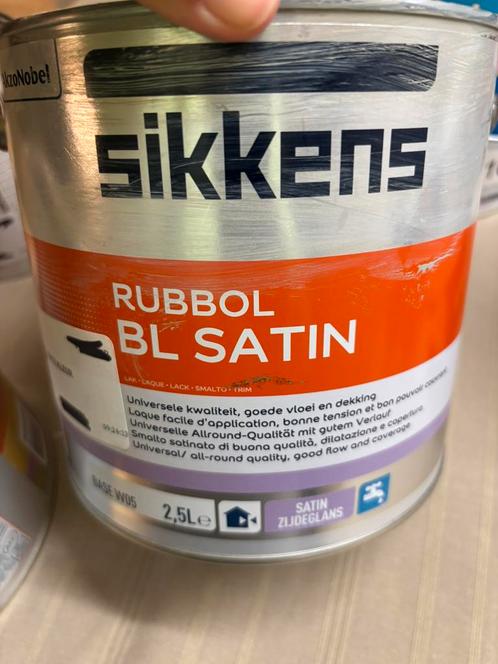Sikkens rubbol BL satijn lichtgrijze lak voor buiten 2l, Hobby en Vrije tijd, Schilderen, Nieuw, Acrylverf, Ophalen of Verzenden