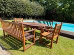Tuinset teak, Tuin en Terras, Tuinsets en Loungesets, Ophalen, Zo goed als nieuw, Bank, Tuinset