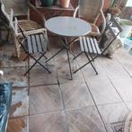 Bistro set tafel en 2 stoelen, Tuin en Terras, Ophalen, Zo goed als nieuw