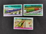 Tanzania 1976 - spoorwegen, treinen, Postzegels en Munten, Postzegels | Afrika, Ophalen of Verzenden, Tanzania, Gestempeld