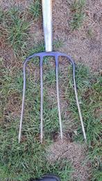 Mestvork mestriek 4 tanden BLAUW met steel 135 cm, Ophalen, Zo goed als nieuw, Vork