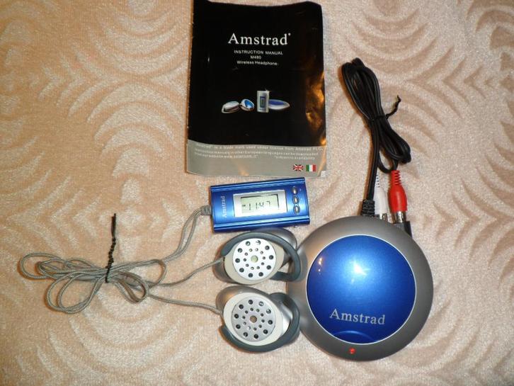 Amstrad(r) draadloze koptelefoon via FM transmitter M480, Audio, Tv en Foto, Walkmans, Discmans en Minidiscspelers, Walkman, Ophalen of Verzenden