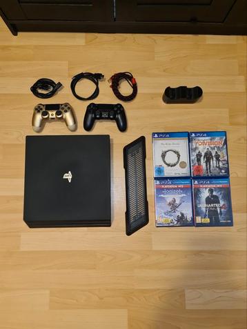 Playstation 4 Pro 1TB | 2 Controllers | 4 games | Nieuwstaat, Games en Spelcomputers, Ophalen of Verzenden, Zo goed als nieuw