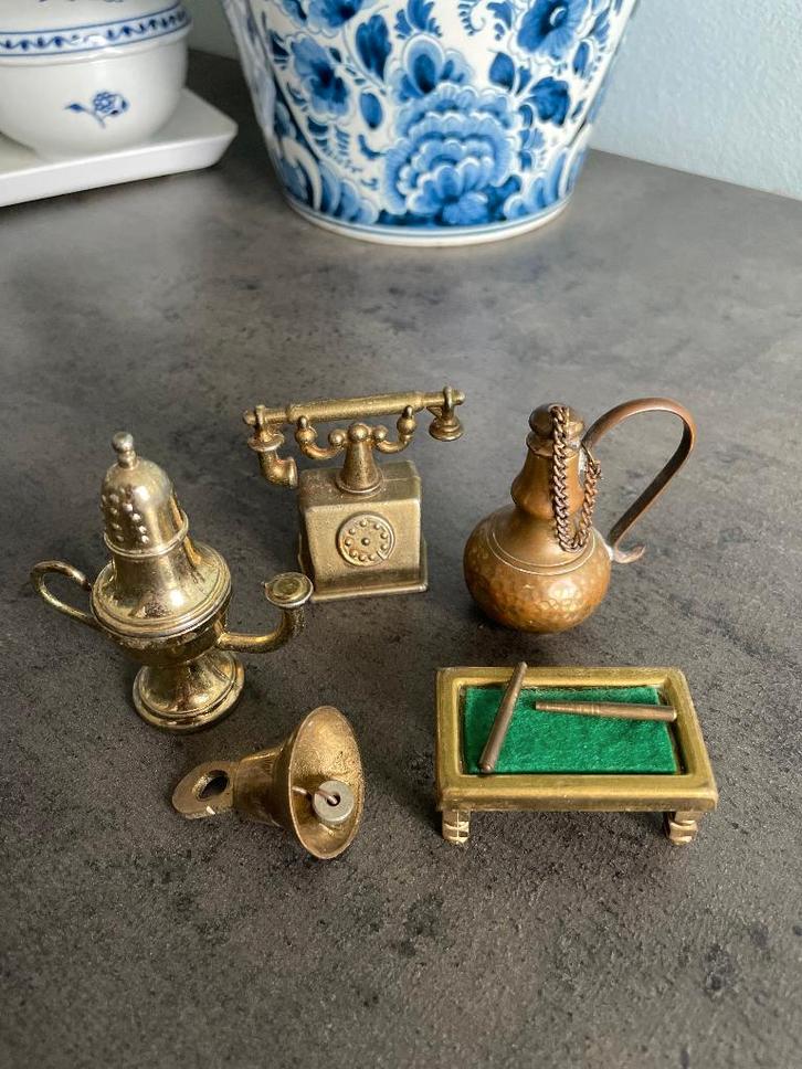 Vintage koperen en messing miniaturen, Antiek en Kunst, Antiek | Brons en Koper, Koper, Ophalen