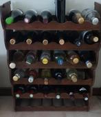 Houten antiek wijnrek, 36 flessen, Huis en Inrichting, Woonaccessoires | Wijnrekken, Ophalen, Zo goed als nieuw
