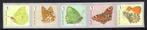 R129 MNH 2014 - Vlinders 5 stuks met nummer, Ophalen of Verzenden, Postfris, Postfris