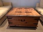 Volhouten kist / salontafel met opbergruimte, Huis en Inrichting, Woonaccessoires | Kisten, Ophalen, Zo goed als nieuw
