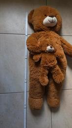 Ours en peluche géant Morismos avec un petit ourson. 80cm, Enlèvement, Comme neuf