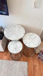 Ronde Salon tafel en bijzet tafels, Huis en Inrichting, Ophalen, Zo goed als nieuw