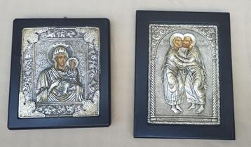Icoon - Moeder Gods, Petrus en Paulus - .950 zilver beschikbaar voor biedingen