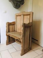 Landelijk antiek Engels pinch pine bankje !, Antiek en Kunst, Ophalen