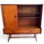 Vintage Barkast / boekenkast Louis van Teeffelen, Huis en Inrichting, Ophalen, 100 tot 150 cm, Teakhout, Mid-Century