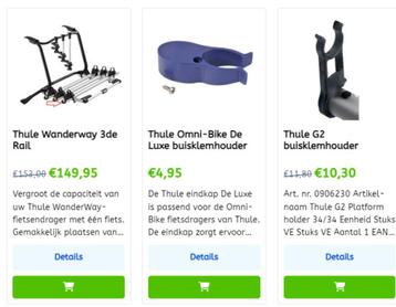 Thule fietsdrager onderdelen te koop zie website!